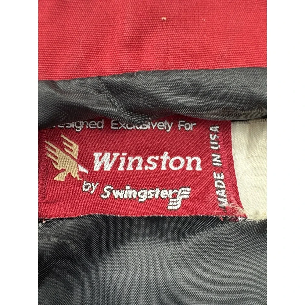 Vintage NASCAR Winston Cup Series Jacket Mens L Black Auto Racing Made USA 90s